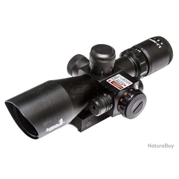Scope JG 2.5-10X40 rouge -vert + Laser rouge int�gr� - DUKE
