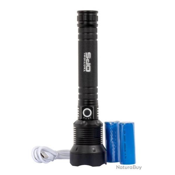 Lampe Led 10 000 Lumen - Alu- Rechargeable - Tactical OPS