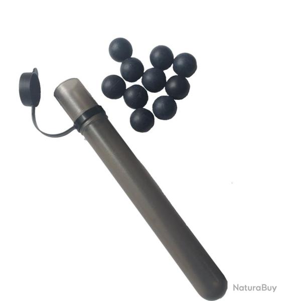 Billes de D�fense Gomme Dure - Cal 68 - Tube de 10