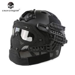 Casque tactique Emerson G4 PJ int&eacute;gral +grille - Black