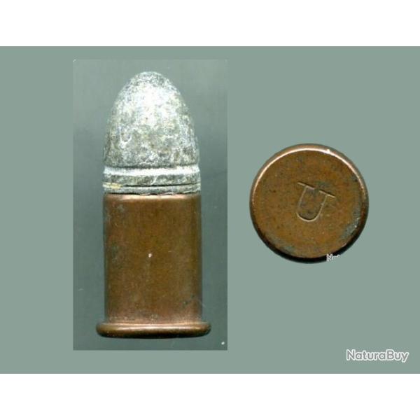 .44 Short Rimfire - �tui cuivre de 16 mm de long - balle plomb 1 gorge molet�e  - marquage :  U