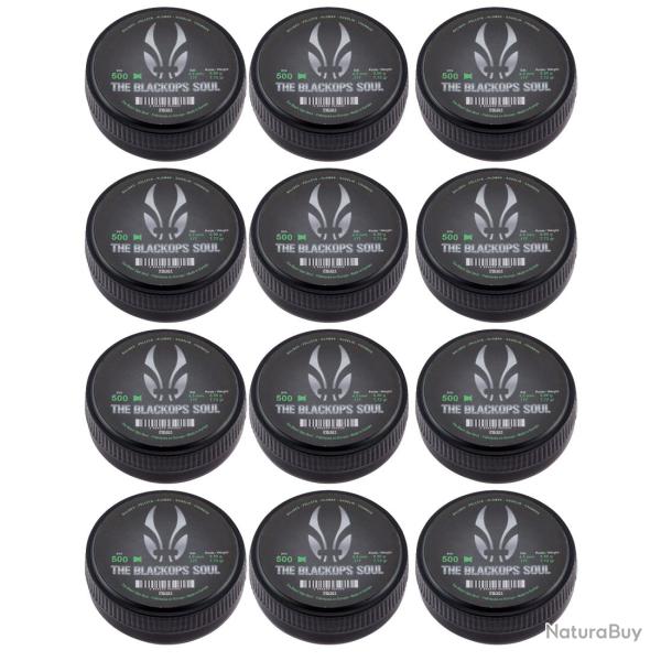 Boite de 500 Plombs 4.5 mm Black Ops Soul T�te Match Plate par 12