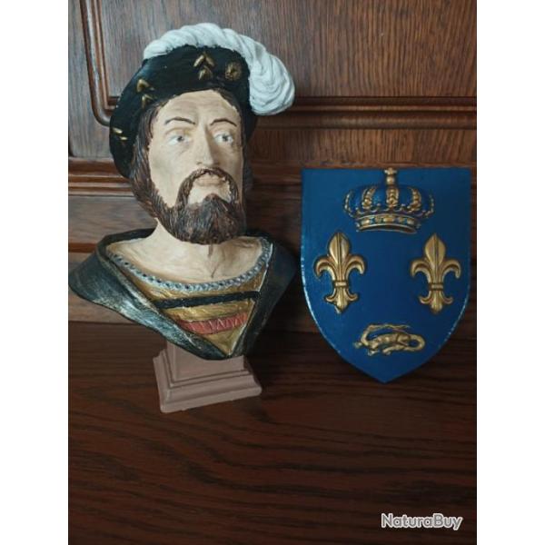 Buste de Fran�ois 1er avec blason