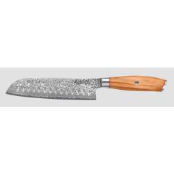 Wusaki Fujiko WUS-DOR-S17 Couteau damas  Fujiko 10CR santoku lame 18cm