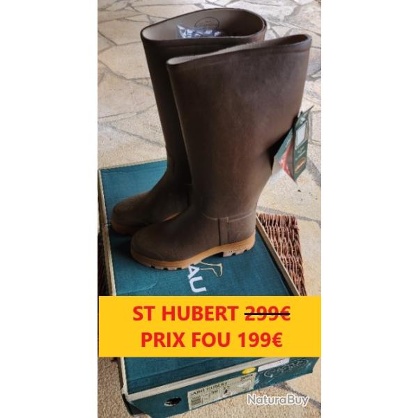 BOTTES LE CHAMEAU ST HUBERT MARRON TAILLE 40 MOLLET 46