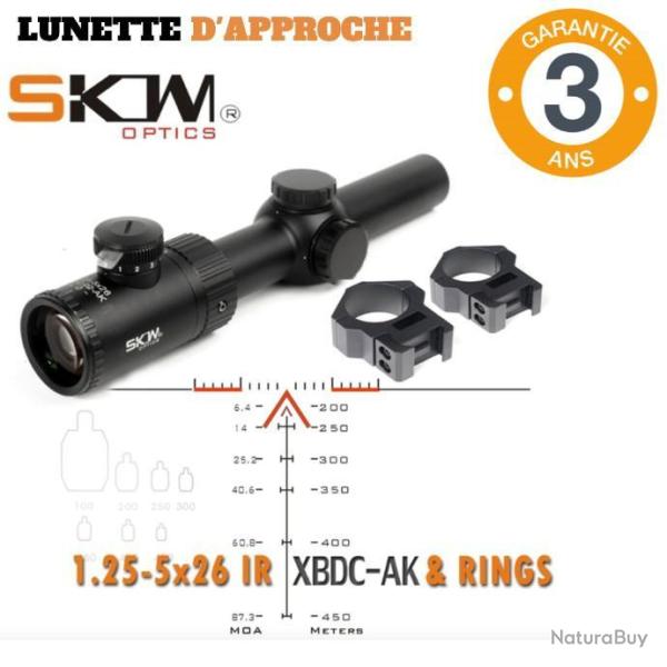 Skwoptique 1.25-5x26A lunette -GARANTIE 3 ANS- TOP QUALIT�-Id�al APPROCHE -