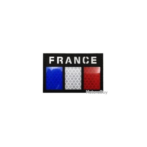 Ecusson/patch 2 France - Noir - velcro - Livraison gratuite