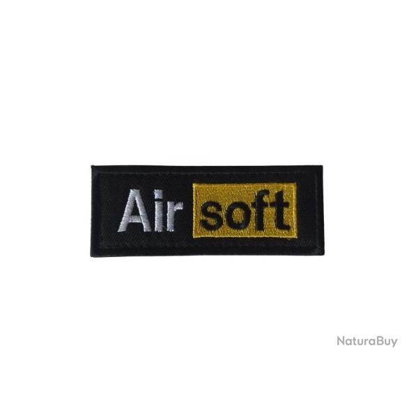 Patch Airsoft - Jaune/noir - velcro - Livraison gratuite