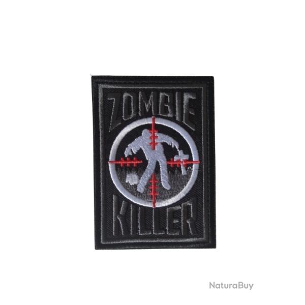 Patch Zombie Killer - Noir - velcro - Livraison gratuite