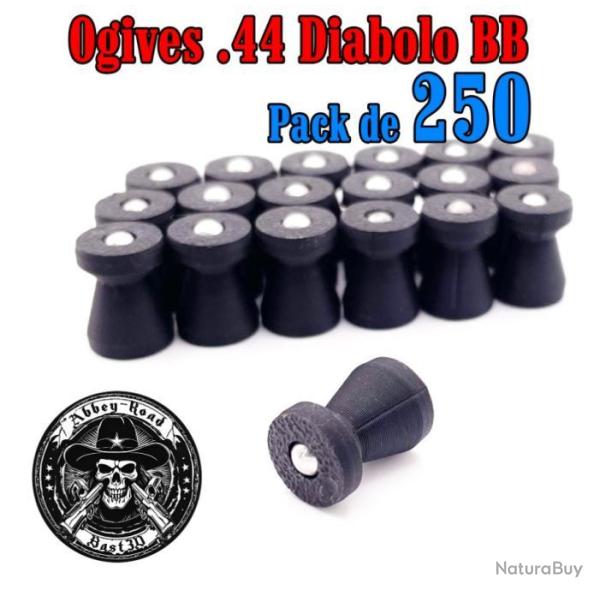Balle tir r�duit .44 ogive diabolo BB plastique - Pack de 250 - Bast3D