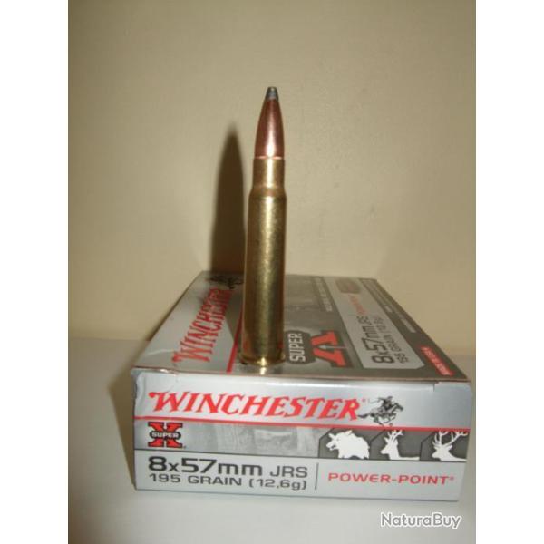 UNE !!!  CARTOUCHE cal.8x57 JRS BALLE POWER - POINT