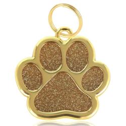 Pendentif patte de chien Dor&eacute; / Dor&eacute; pour animaux de compagnie personnalisable