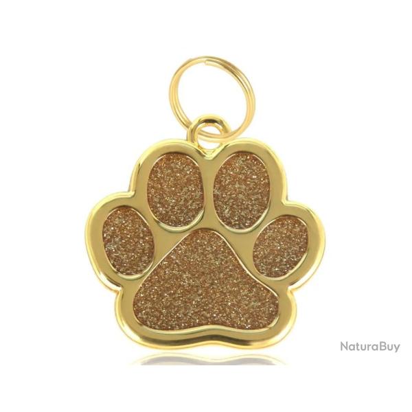 Pendentif patte de chien Dor� / Dor� pour animaux de compagnie personnalisable