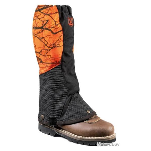 GUETRE ERGONOMIQUE ORANGE FLUO ET NOIR RISERVA R2283 TAILLE XXL