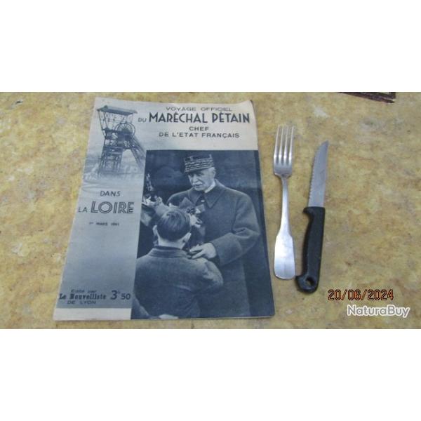 voyage officielle 1941 Philippe P�tain mar�chal de France Etat Fran�ais LOIRE St Etienne Le puy