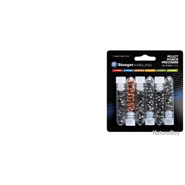Stoeger  Paquet Tubes De Plombs Diff�rents - Calibre 4,5mm total de 205 Plombs