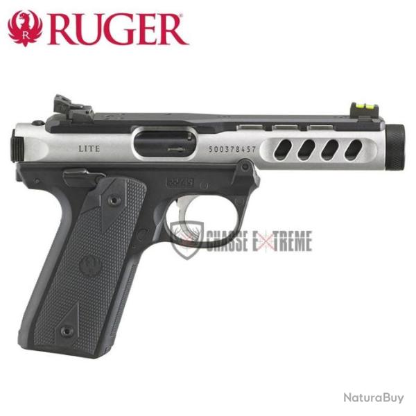 Pistolet RUGER MARK IV 22/45 Lite Anodis� Canon Noir Filet� calibre 22Lr - Optic Ready