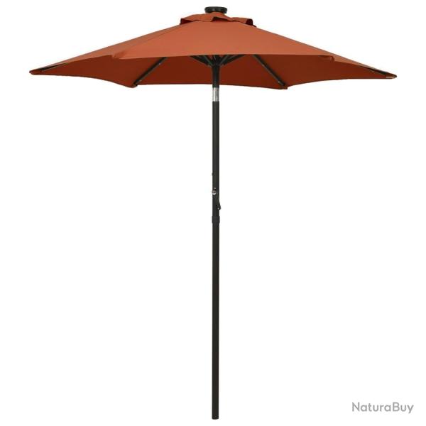 Parasol avec lumi�res led terre cuite 200 x 211 cm aluminium 02_0008095