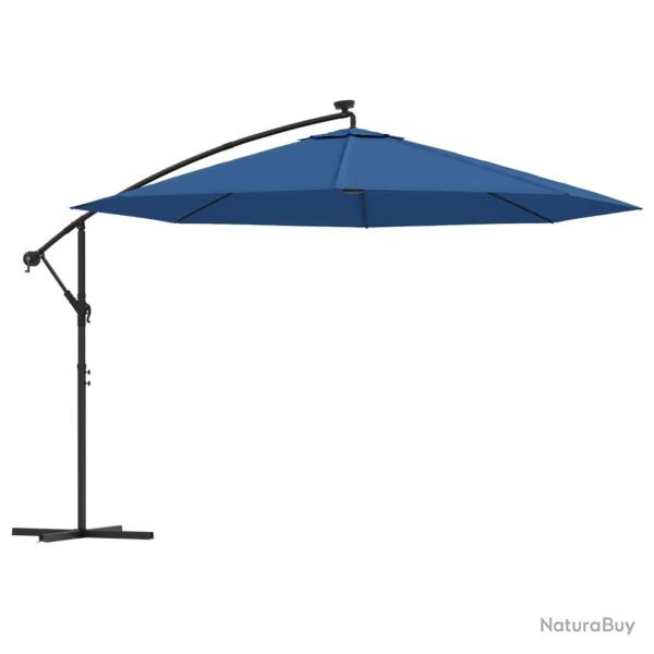 Parasol d�port� avec lumi�res led bleu azur� 350 cm 02_0008455