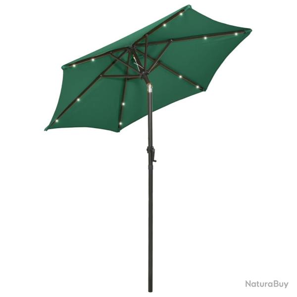 Parasol avec lumi�res led vert 200 x 211 cm aluminium 02_0008096