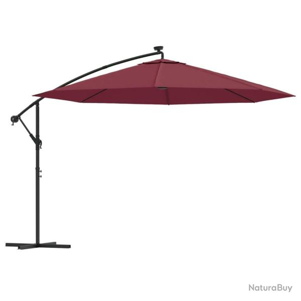 Parasol dport avec lumires led rouge bordeaux 350 cm 02_0008458