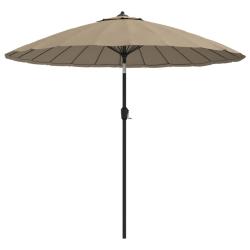 Parasol d'ext&eacute;rieur avec m&acirc;t en aluminium 270 cm taupe 02_0008223