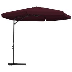 Parasol d'ext&eacute;rieur avec m&acirc;t en acier 300 cm rouge bordeaux 02_0008192