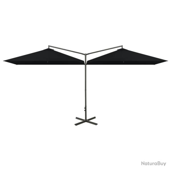 Parasol double avec m�t en acier noir 600 x 300 cm 02_0008428