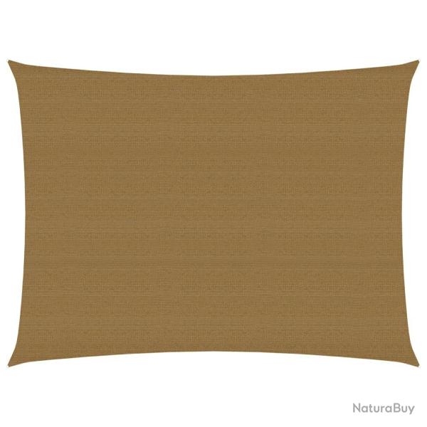 Voile toile d'ombrage parasol 160 g/m� taupe 3,5 x 4,5 m PEHD 02_0009306