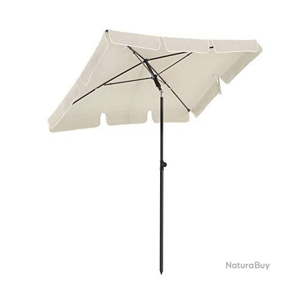 Parasol de balcon rectangulaire 2 x 1 25 m protection UPF 50+ ombrelle toile avec rev�tement en pa