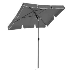 Parasol de balcon rectangulaire 2 x 1 25 m protection UPF 50+ ombrelle toile avec rev&ecirc;tement en pa