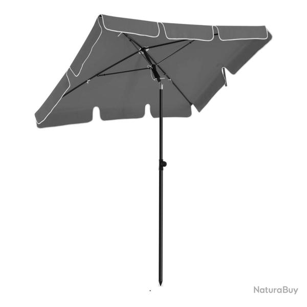 Parasol de balcon rectangulaire 2 x 1 25 m protection UPF 50+ ombrelle toile avec rev�tement en pa