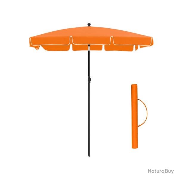 Parasol de balcon rectangulaire 2 x 1 25 m protection UPF 50+ ombrelle toile avec rev�tement en pa