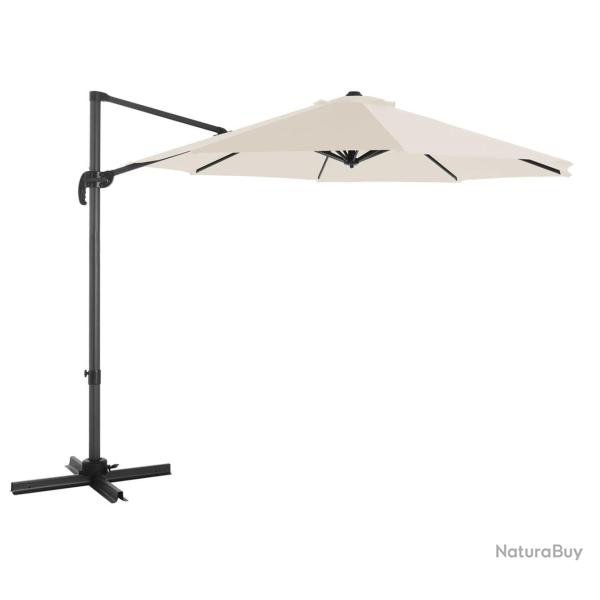 Parasol d�centr� de jardin ombrelle de terrasse rotatif � 360� diam�tre 3 m protection salaire upf