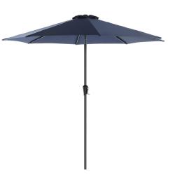 Parasol de jardin &oslash;3 m ombrelle protection UPF 50+ toile polyester octogonale inclinable manivelle