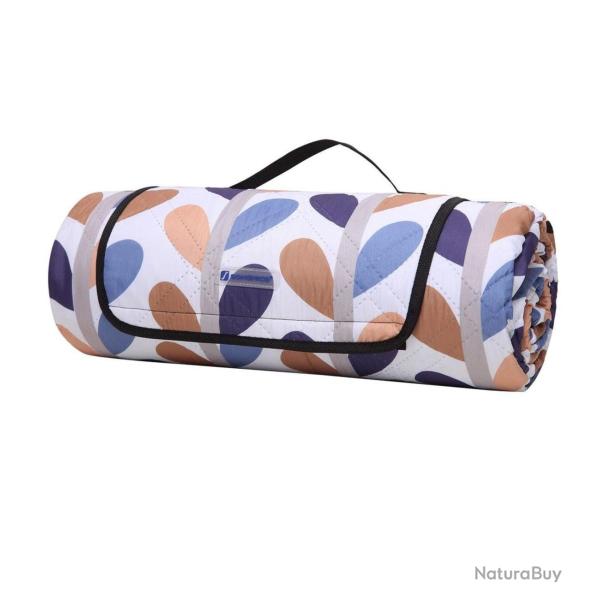 Couverture de pique-nique 200 x 200 cm tapis de plage pour camping parc cour ext�rieur surface impe