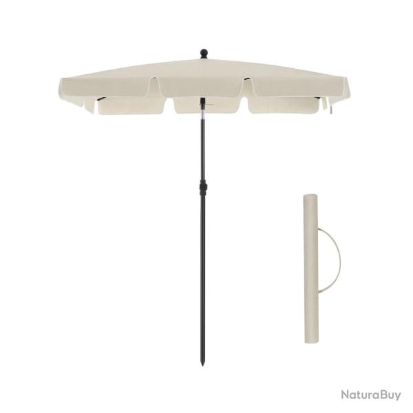 Parasol de balcon rectangulaire 1,8 x 1,25 m protection UPF 50+ ombrelle toile avec rev�tement en p