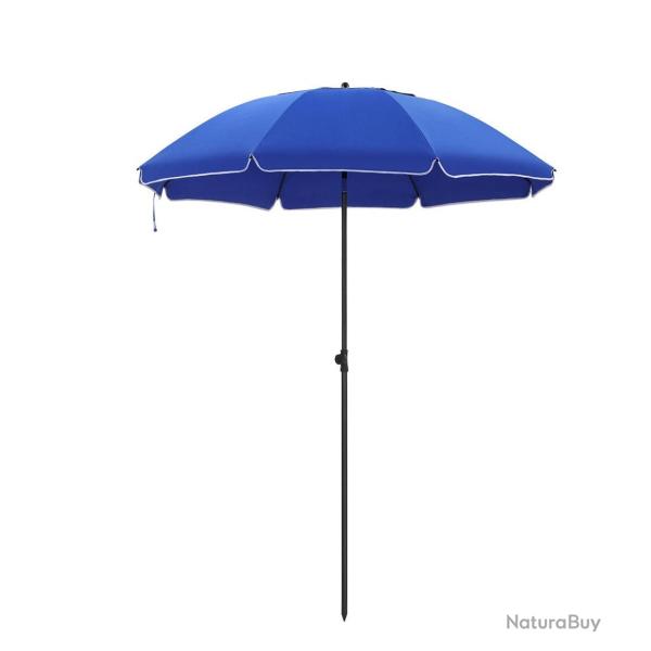 Parasol de jardin diam�tre 2 m ombrelle protection upf 50+ inclinable portable r�sistant au vent ba