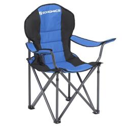 Chaise de camping pliante chaise pliante assise confortable avec rembourrage en mousse avec porte-b