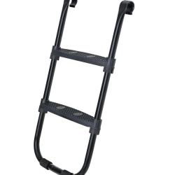 &Eacute;chelle de trampoline antid&eacute;rapante hauteur 76 cm avec cadre m&eacute;tallique et larges marches noir 12_0