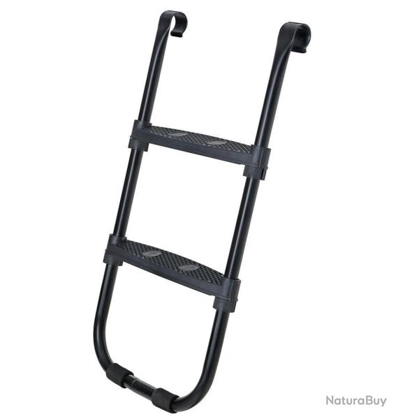 �chelle de trampoline antid�rapante hauteur 76 cm avec cadre m�tallique et larges marches noir 12_0