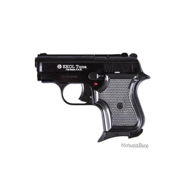 Pistolet Ekol Tuna noir cal.8mm � blanc