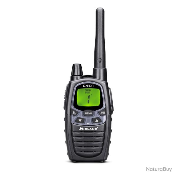 Midland Talkie-walkie G7 Pro Nero Radio Dual Band PMR446 | Walkie-talkie