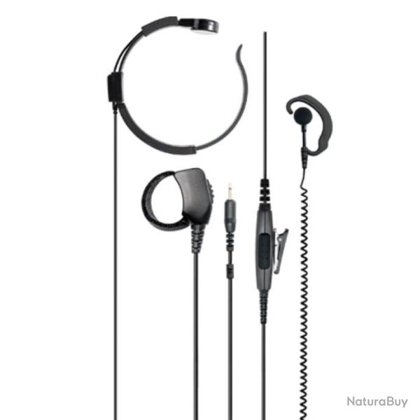 Midland AE38 Laryngophone pour G7, G9 | PTT et PTT � Doigt | Prise 2 Broches