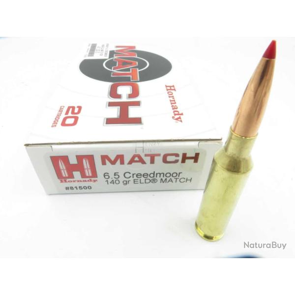 HORNADY 6.5 CREEDMOOR 140GR ELD MATCH X20 81500
