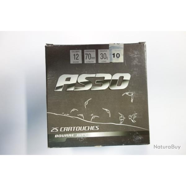 PromoFob ! LOT DE 200 CARTOUCHES FOB  AS30 CAL 12X70 30GR BOURRE JUPE PLOMB 10