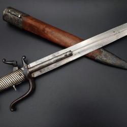 DAGUE DE CHASSE PISTOLET DOUBLE CANONS A SYSTEME DUMONTHIER CALIBRE 10.5MM - FRANCE XIX&egrave; France Tr&egrave;s