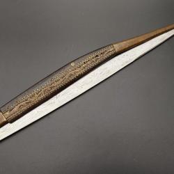 IMPOSANT COUTEAU PLIANT NAVAJA ESPAGNOL CATALOGNE DU SUD 89CM DATE 1883 - ESPAGNE XIX&egrave; Collection Tr