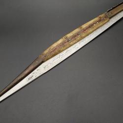 IMPOSANT COUTEAU PLIANT NAVAJA ESPAGNOL CATALOGNE DU SUD 101CM - ESPAGNE XIX&egrave; Collection Tr&egrave;s bon XI