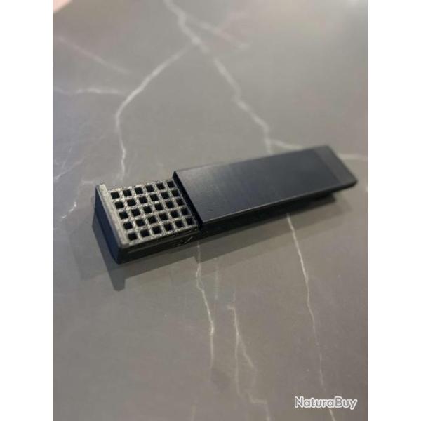 Etui de rangement pour 100 munitions de 22 long rifles avec coloris et marquage laser personnalis�